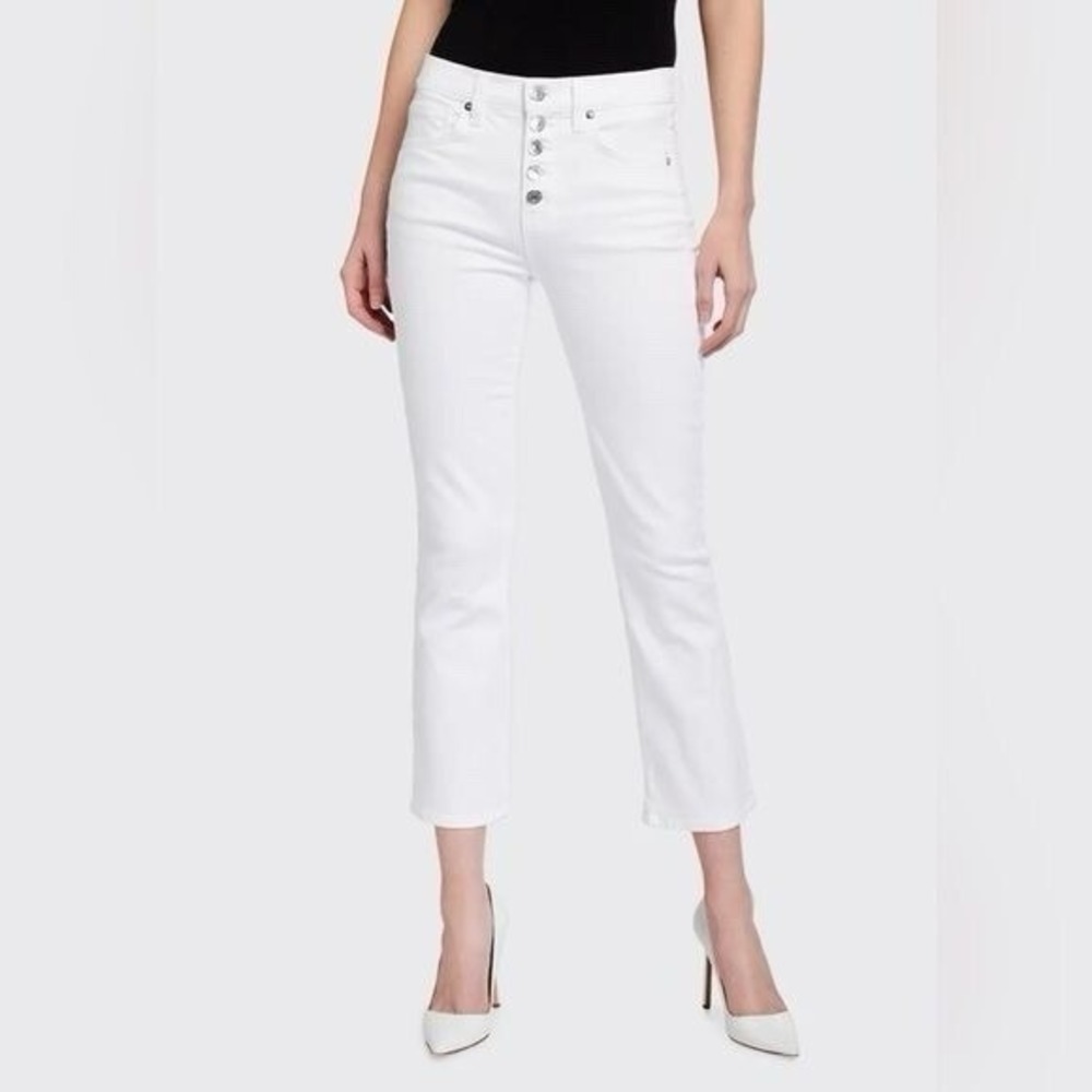 Veronica Beard Carolyn Baby Boot High Rise‎ Crop Button Fly Jeans 32/14